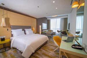 Conjuntos de muebles de dormitorio de hotel de cinco estrellas modernos Fabricante de muebles de hospitalidad comercial <span class=keywords><strong>Suministros</strong></span> de habitación de hotel de madera para - Product Image 3