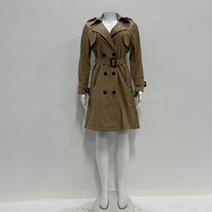 Elegante Trench Lungo Midi da <span class=keywords><strong>Donna</strong></span> Cappotto Invernale Casual in Tessuto con Chiusura a Olivette Fodera in Poliestere di Grande Successo - Product Image 2