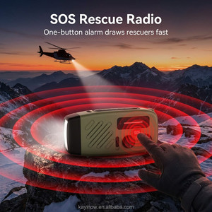 <span class=keywords><strong>Radio</strong></span> d'urgence <span class=keywords><strong>portable</strong></span> AM FM WB NOAA avec lampe de poche, alarme SOS, manivelle solaire, étanche, banque d'alimentation, <span class=keywords><strong>radio</strong></span> de survie - Product Image 4