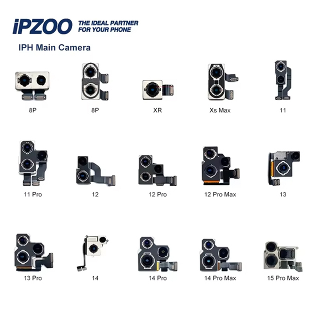 IPZOO Mobile Phone Spare Parts for iPhone Front/Back Camera Wholesale for iPhone 5 6 7 8 Plus X 11 12 13 14 15 Replacement Parts