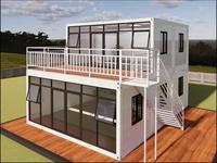 Casa Contenedor Desmontable y Portátil de 10 pies, 20 pies, 40 pies, Casa Modular de Lujo Prefabricada, Casas Contenedor en Paquete Plano