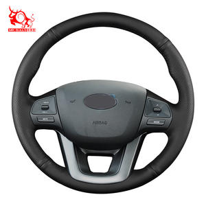 Accesorios Interiores, Funda de <span class=keywords><strong>Volante</strong></span> Cosida a Mano en Cuero Genuino Personalizada para <span class=keywords><strong>Kia</strong></span> <span class=keywords><strong>Rio</strong></span> de 3 Puertas, Sorento 2010 2011 2012 - Product Image 1