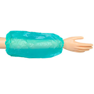 Sarung lengan plastik sekali pakai dari polietilena untuk industri makanan, tahan air, dengan ujung elastis - Product Image 2