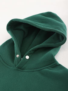 Sudadera con Capucha Corta Sublimada para Hombre, Estilo Hip Hop, Gruesa, Transpirable, de Algodón Liso, con Bolsillo y Cordón Ajustable - Product Image 2