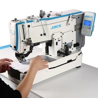 Machine à coudre industrielle Jack JK-T781G, nouvelle machine à boutonnières à cylindre à tête plate à haute efficacité avec coupe-fil automatique