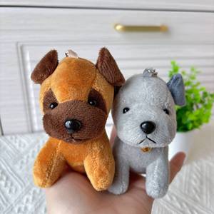 Porte-clés pendentif en peluche chiot, petite taille, chien loup, <span class=keywords><strong>pug</strong></span>, avec rembourrage en coton PP, accessoires - Product Image 2