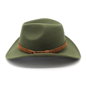 Sombrero de <span class=keywords><strong>Vaquero</strong></span> <span class=keywords><strong>Blanco</strong></span> de Fieltro de Pelo con Ala Ancha Estilo Occidental Australiano para Exteriores - Product Image 6