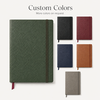 Carnet de luxe personnalisé en cuir PU noir grainé A5, reliure cousue, inserts rechargeables, couverture souple, journal premium, cadeau avec logo, export en gros