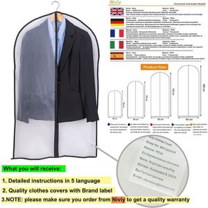 Protector de Ropa Colgante Multifuncional Plegable de Plástico Transparente para Armario, a Prueba de Polvo, para Trajes y Prendas, Venta al por Mayor - Product Image 3