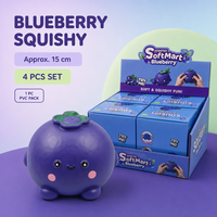 Jouet Squishy Cochon Myrtille à Remontée Lente, Balle Anti-Stress en Caoutchouc Souple, Jouet Sensoriel Fidget Fabriqué au Zhejiang pour Enfants et Adultes Unisexe
