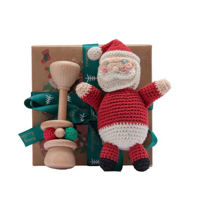 Santa Claus Crochet Cute Elk Baby Knitting Doll Knitted Gingerbread Man Doll