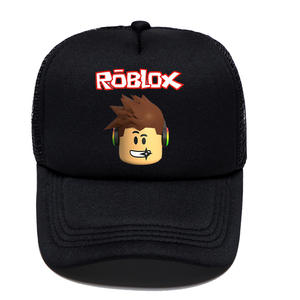 Gorra de béisbol de malla tejida de <span class=keywords><strong>Roblox</strong></span>, deportiva, transpirable, impermeable, unisex, para adultos, con letras de dibujos animados en 2D y visera de pato. - Product Image 1