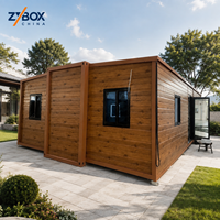 ZYBOX Maison Modulaire Extensible de 40 Pieds Préfabriquée à 95% avec Installation en 10 Minutes, Design Moderne et Structure en Acier Durable