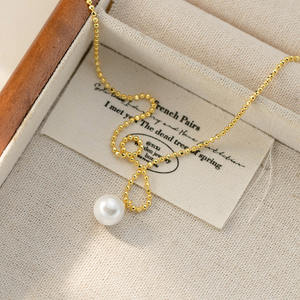 สร้อยคอเงินแท้ S925 สไตล์ญี่ปุ่น-เกาหลี ดีไซน์หรูหรา ประดับมุกหลายเม็ด สำหรับสุภาพสตรี รุ่น D6869 - Product Image 4