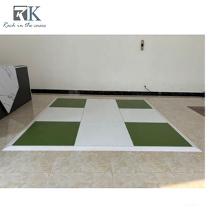 Modern Simple Dance Floor White and and Green Dance Flooring Square Dance Floor Panels - Product Image 2