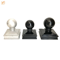 Bouchons de poteau décoratifs en aluminium moulé de haute qualité au design moderne, 2, 2,5, 3 et 4 pouces, pour clôtures intérieures et extérieures