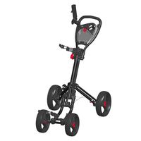 Chariot de golf à quatre roues en alliage d'aluminium avec LOGO personnalisé chariot pliant affrété pour terrain de golf