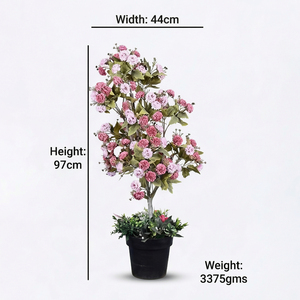 <b>Artificial</b> Flower <b>Tree</b> Decorative Floral Plant Potted <b>Artificial</b> Plant Indoor Outdoor Wedding Event Home Decor - Product Image 4