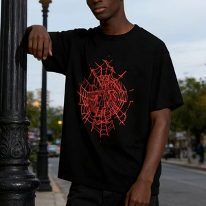 T-shirt pour homme Spader 1-1 en coton de qualité supérieure, vêtements vintage imprimés, manches courtes avec LOGO - Product Image 3