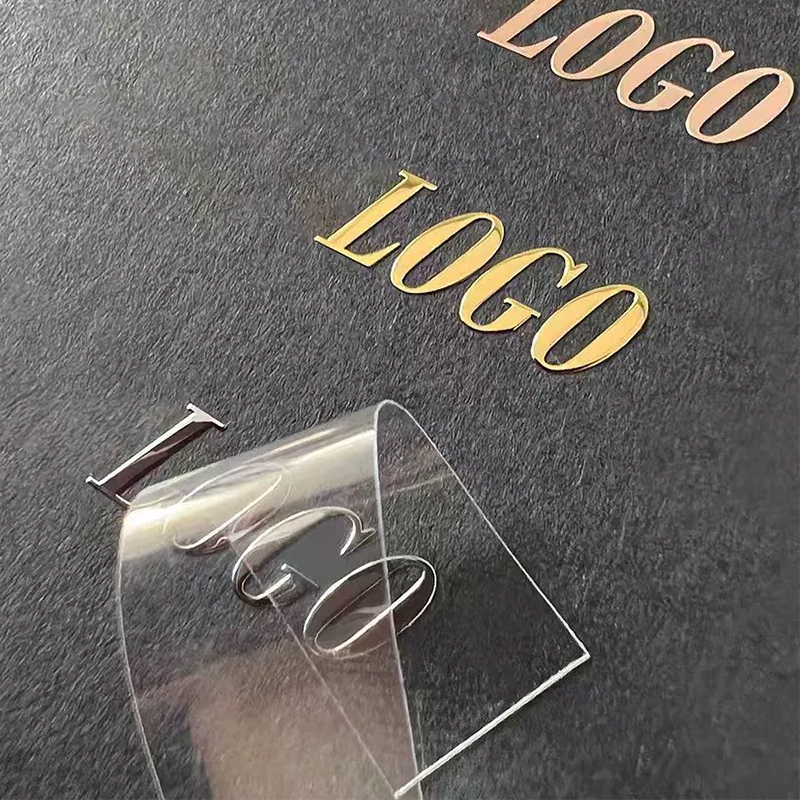 Custom Printed Durable Metal Transfer Stickers-3D Gold & Silver Plating Personalised Logo Labels for Garment & Product Packaging
