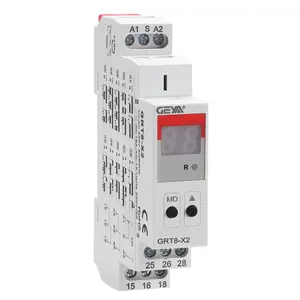 GEYA GRT8-X2-230 2SPDT multi-function always on offlatching interval delay time with high quality digital display time relay