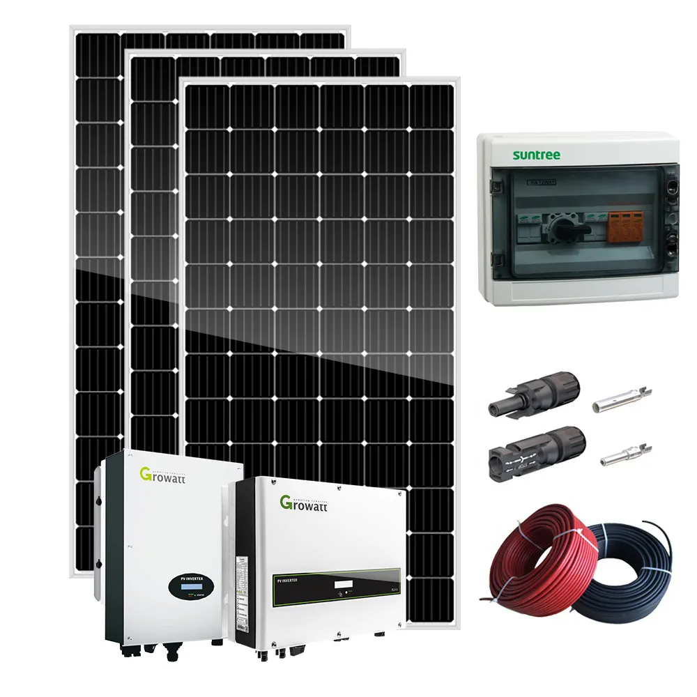 3KW 5KW 6KW 7KW 전체 태양 전지판 가격 인버터 태양 광 홈 시스템 8KW 9KW 10KW 12KW