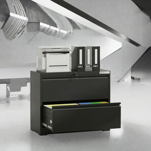 Armadio Moderno a Due Livelli in Acciaio con Serratura, Armadietto Industriale in Metallo Ignifugo per Ufficio, Casa, Ospedale - Product Image 3