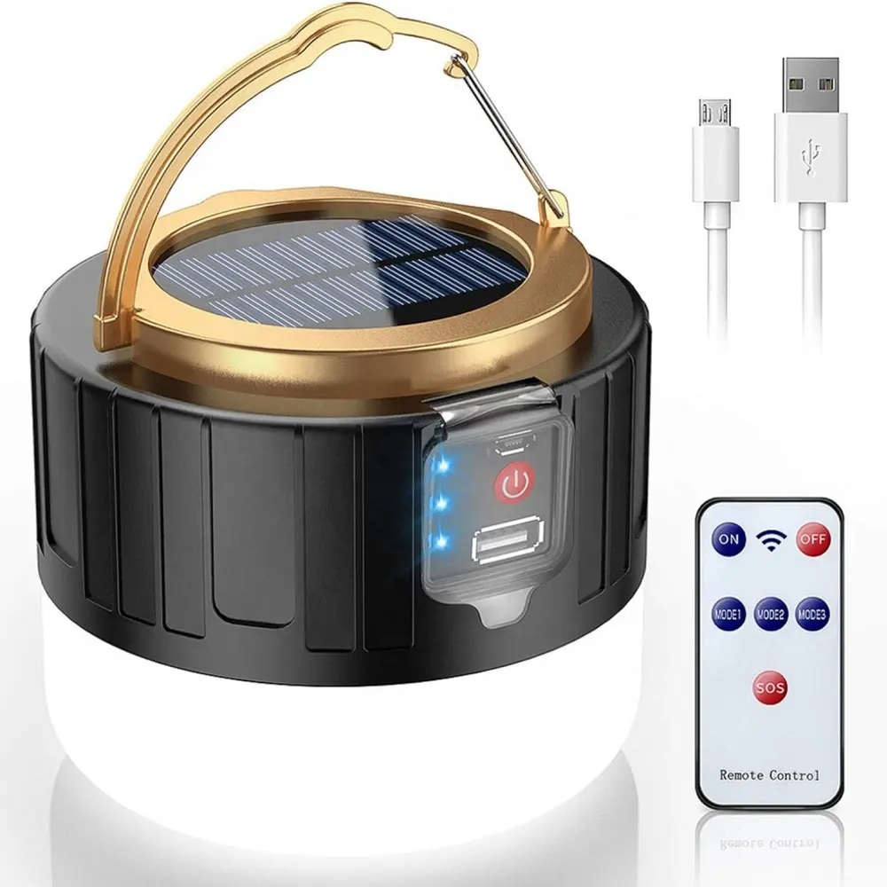 Multi-Funktionale Solarstrom-Lichter mit Fernbedienung 280 W Stromausfall-Standby-Lampe USB tragbares Zeltlicht für Outdoor