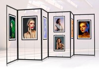 Panneau d'exposition modulaire en alliage d'aluminium Mingzhi, cloison pliable mobile, stand d'exposition d'art