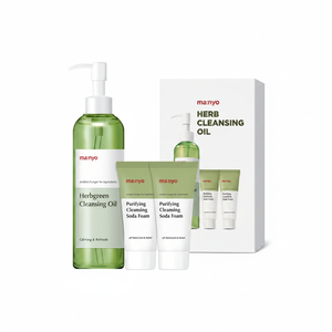 Ensemble de soins pour la peau Manyo Herb Green 200mL huile nettoyante et 20mLx2ea mousse purifiante à la soude de bonne qualité - Product Image 2