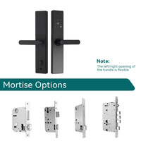 Serrure intelligente WiFi Cloud TTLock, contrôlée par l'application Tuya, déverrouillage par carte/mot de passe/empreinte digitale, construction en acier, portes en bois, sécurité de classe C