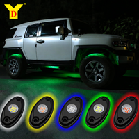 Luces LED YD 9W 9 para Camiones, Cápsulas de Alta Luminosidad 12V, Lámpara de Chasis con Iluminación Inferior para Todoterreno, ATV, UTV, SUV, Iluminación Exterior para Automóviles