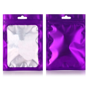 Kẹo trang sức có khóa kéo túi phẳng Mylar <span class=keywords><strong>Ziplock</strong></span> bao bì túi có cửa sổ cho thực phẩm - Product Image 1