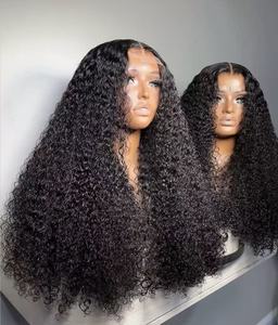 Perruques de <span class=keywords><strong>cheveux</strong></span> humains bouclés naturels 13x6 Full Frontal, <span class=keywords><strong>cheveux</strong></span> vierges vietnamiens, sans colle, bouclés profonds, pré-épilées pour femme - Product Image 4