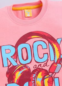 T-shirt en coton imprimé Rock and Roll pour enfants, vêtements d'été décontractés à manches courtes pour garçons, T-shirt doux, respirant et confortable - Product Image 4