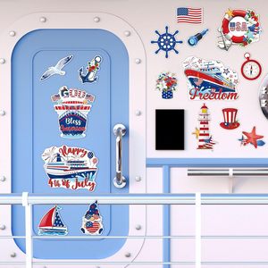 Imanes Decorativos para Puerta con Diseño de Crucero del 4 de Julio, Imanes para Refrigerador con Diseño de Barco <span class=keywords><strong>Americano</strong></span> para el Día de la Independencia - Product Image 5