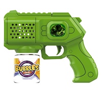 KK nueva pistola de burbujas automática con iluminación, gran oferta fabricante de burbujas eléctrico para niños, venta al por mayor de lujo de verano al aire libre juguete de burbujas azul