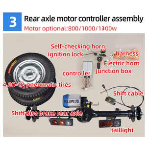 95Cm 1000W Tùy Chỉnh DC Không Chổi Than Đĩa Phanh Chuyển Đổi Bộ Dụng Cụ Tải 600Kg Trục Sau Cho Xe Ba Bánh Điện Xe Kéo Golf Cart Các Bộ Phận - Product Image 4