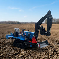 Offre de vente directe usine à prix abordables : Motoculteur rotatif sur chenilles pour terres arides, Tracteur spécialisé pour serres, Tracteur diesel