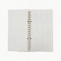 Carnet à spirale personnalisé A5 avec couverture en PP, 60 feuilles de papier quadrillé, vente en gros