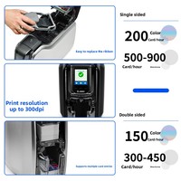 Impresora de Tarjetas de Identificación Zebra ZC100/300 Original, Impresora de Tarjetas de PVC con Impresión por Transferencia Térmica para Uso en Fábricas, Hoteles y Comercios