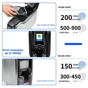 Impresora de Tarjetas de Identificación Zebra ZC100/300 Original, Impresora de Tarjetas de PVC con Impresión por Transferencia Térmica para Uso en Fábricas, Hoteles y Comercios - Product Image 4