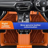 Pour X1 X3 X4 X5 IX1 IX3 Série 12345 Tapis de sol complets en cuir de 5 mm d'épaisseur Marque TT pour voitures à conduite à droite
