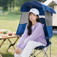 Chaise pliante minimaliste d'extérieur - Mobilier portable pour camping et pique-nique, structure en fer avec corde PE et tissu Oxford