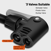 Pompe à air pour pneus de vélo, tuyau en acier, baromètre 160PSI, pompe à air haute pression pour VTT de route, vente en gros