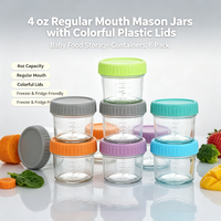 Couvercles colorés pour bocaux Mason de 70 mm, en plastique de qualité alimentaire, hermétiques, avec joint en silicone