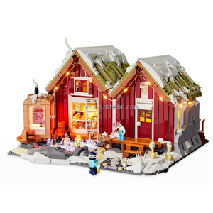 Lumibricks Spa cabina per montaggio da costruzione mattoni 2235 pz nordico casa a schiera stile architettonico Brocks con luce a LED - Product Image 1