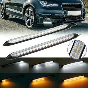 Universal LED Car 12V <strong>Daytime</strong> <strong>Running</strong> Light DRL Fog Driving <strong>Lamp</strong> Waterproof <strong>Auto</strong> Headlight Sequential Turn Yellow Flow Day <strong>Lamp</strong> - Product Image 1