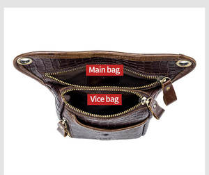 AndoBag Riñonera de Cuero con Patrón de Cocodrilo para Hombre, Bolso Cruzado de Hombro, Riñonera Casual para Exteriores, Trabajo, Deportes, Motocicleta - Product Image 5