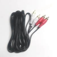 2RCA Male TO 2RCA Male DC3.5 Audio Male Ke 2 AV Audio Cable Kualitas Tinggi